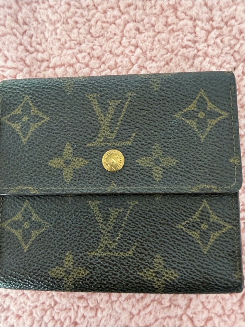 Louis Vuitton Monogram Canvas Brown and Gold Compact Wallet unisex